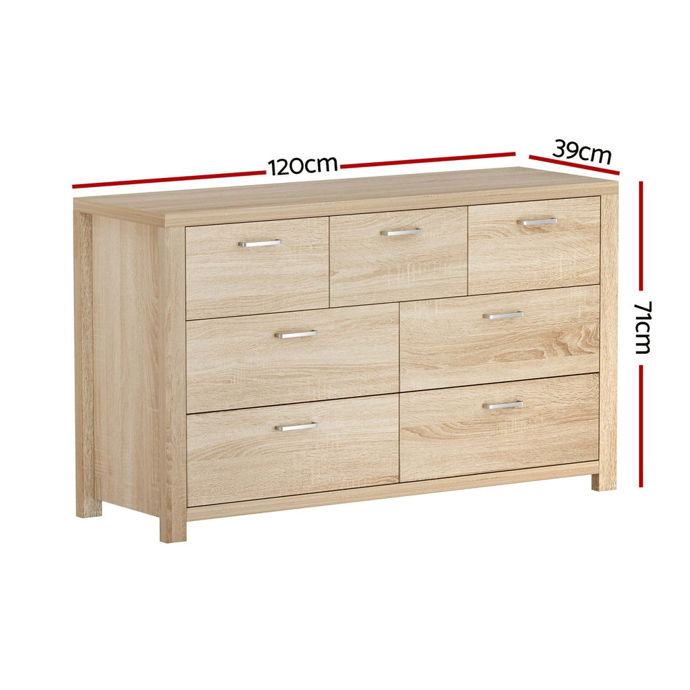 Artiss 7 Chest of Drawers - MAXI Pine Of Fast shipping On sale