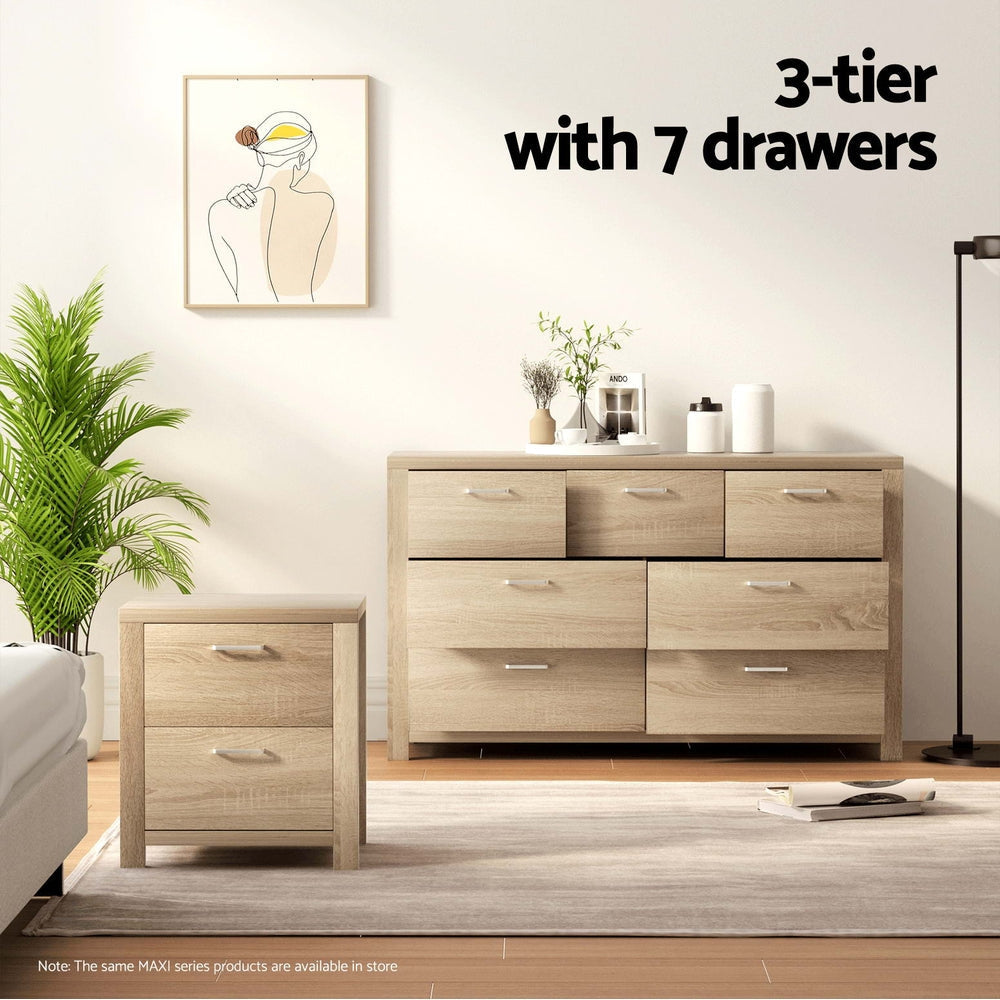 Artiss 7 Chest of Drawers - MAXI Pine Of Fast shipping On sale