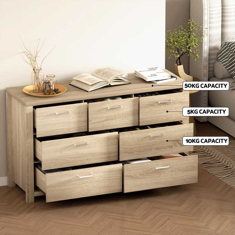 Artiss 7 Chest of Drawers - MAXI Pine Of Fast shipping On sale