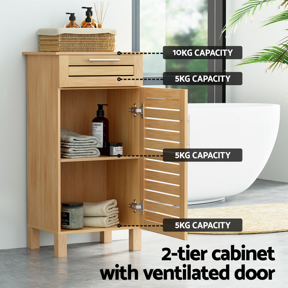 Artiss Bathroom Cabinet Storage 90cm wooden JILL Fast shipping On sale