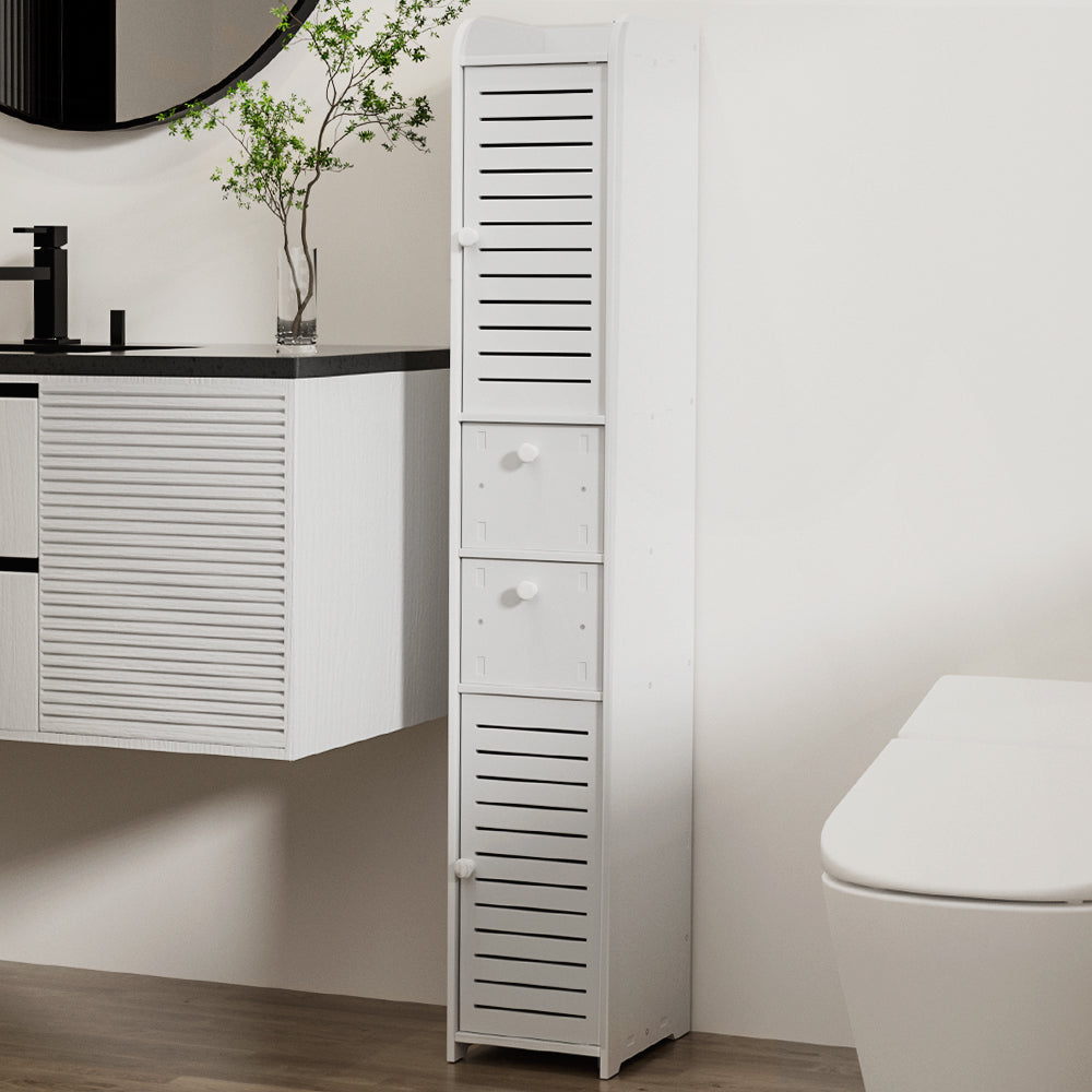 Artiss Bathroom Toilet Storage Cabinet Laundry Tallboy Cupboard Slim Corner Fast shipping On sale
