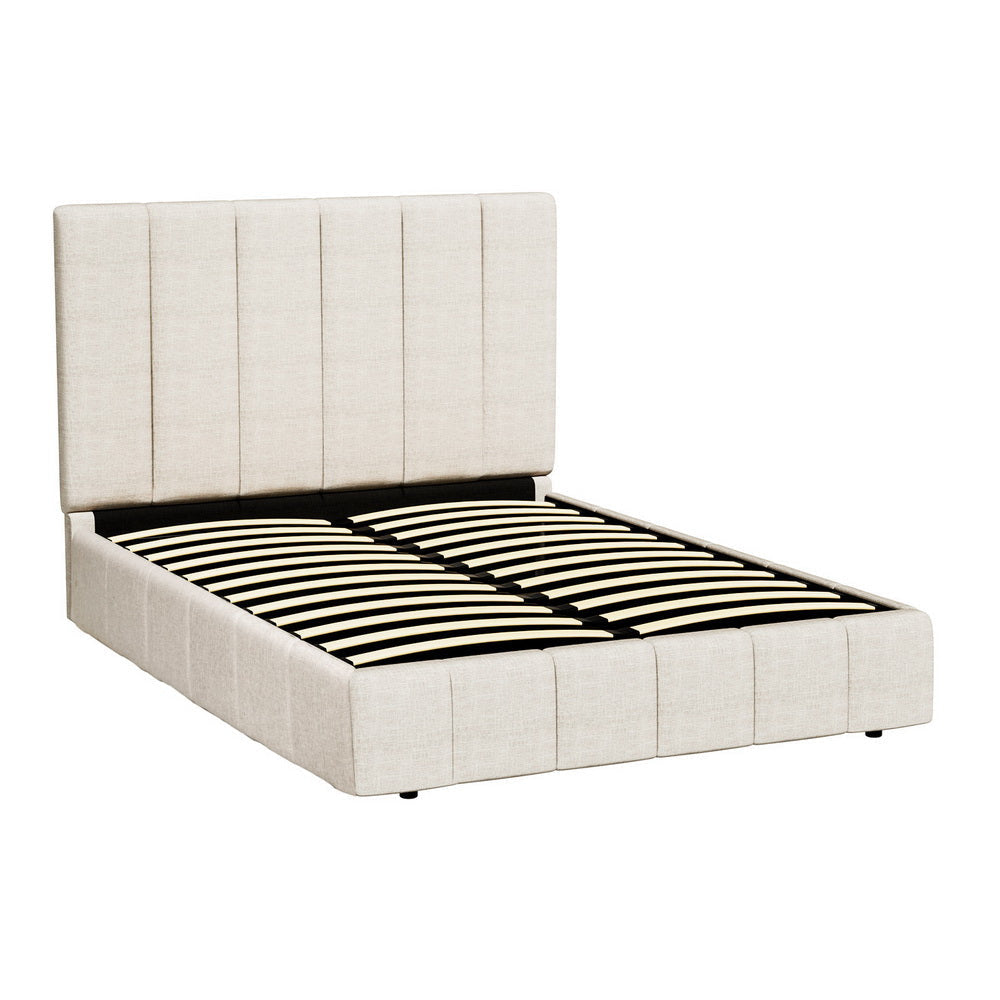 Artiss Bed Frame Double Size Beige TETTE Fast shipping On sale