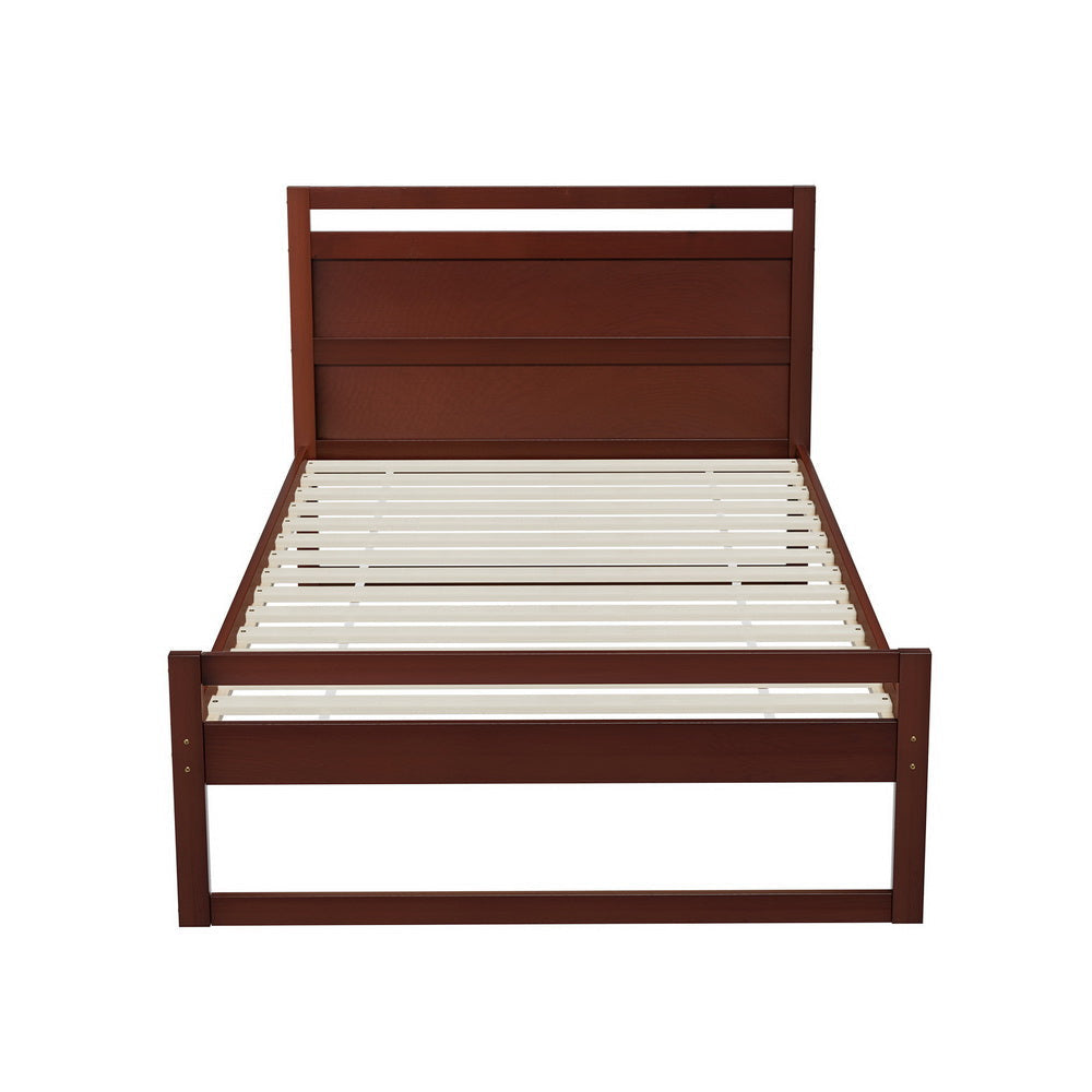 Artiss Bed Frame King Single Size Wooden Walnut WITTON Fast shipping On sale