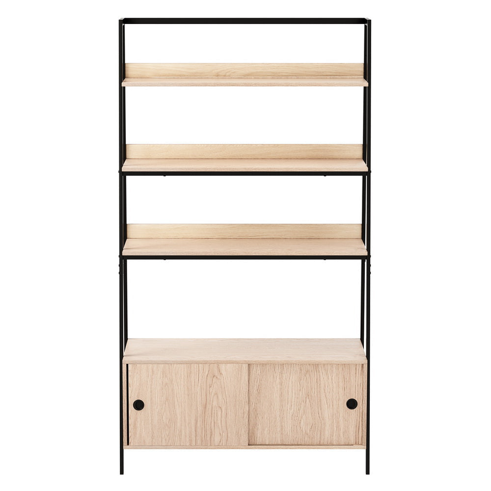 Artiss Bookshelf with Cabinet MIRA Oak Bookcase Fast shipping On sale