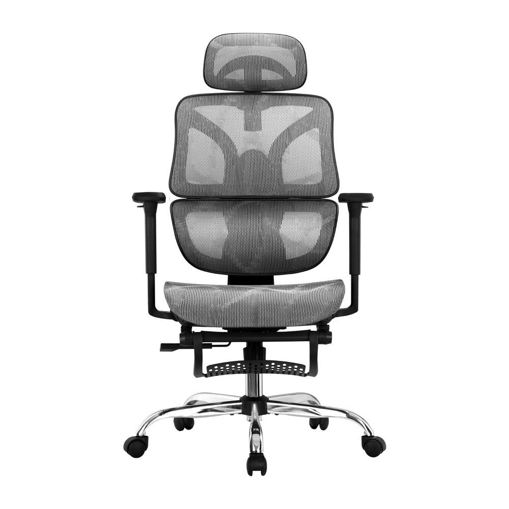 Artiss Ergonomic Office Chair Footrest Grey Fast shipping On sale