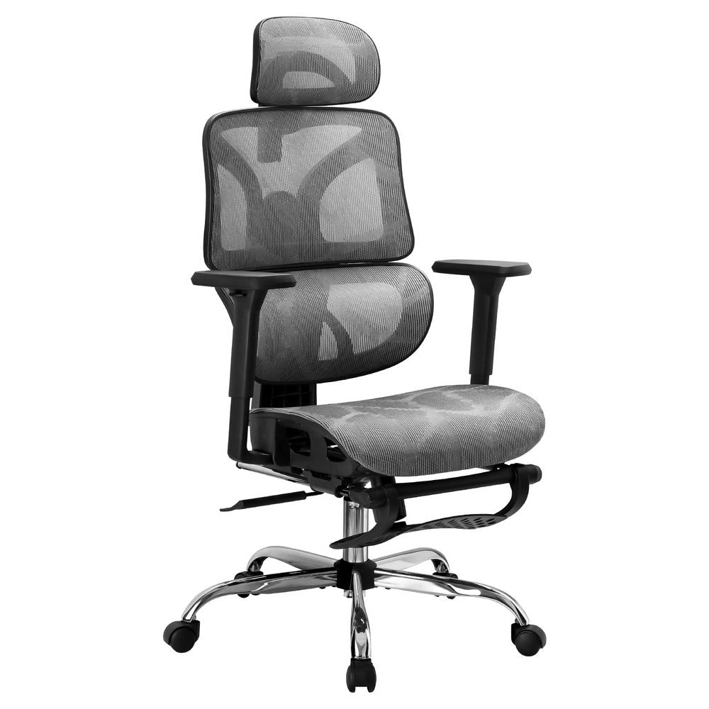 Artiss Ergonomic Office Chair Footrest Grey Fast shipping On sale