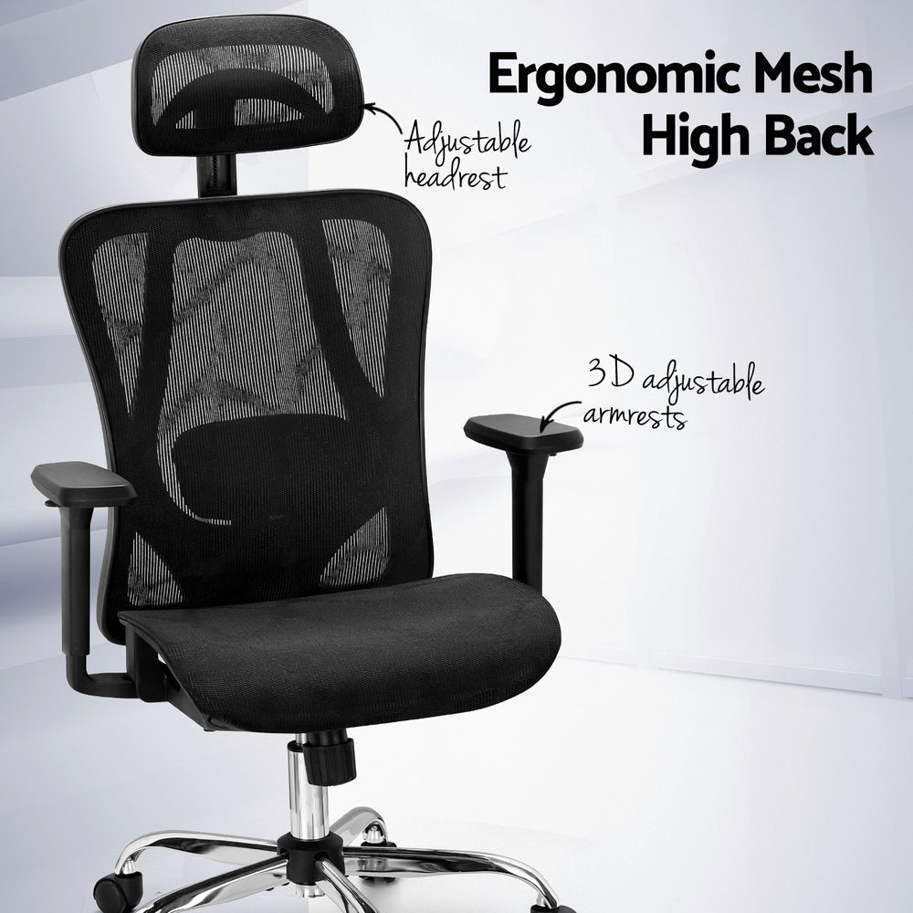 Artiss Ergonomic Office Chair Recline Black Fast shipping On sale