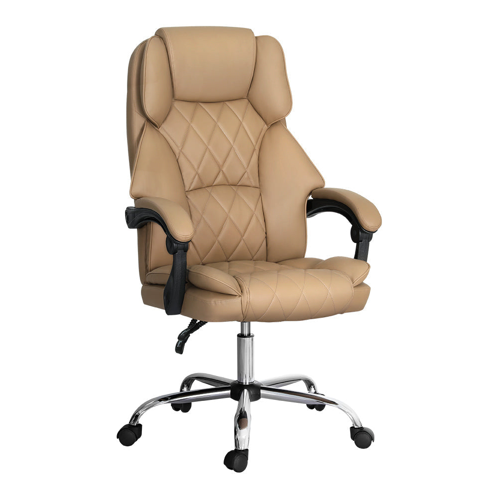 Artiss Executive Office Chair Leather Recliner Espresso Fast shipping On sale