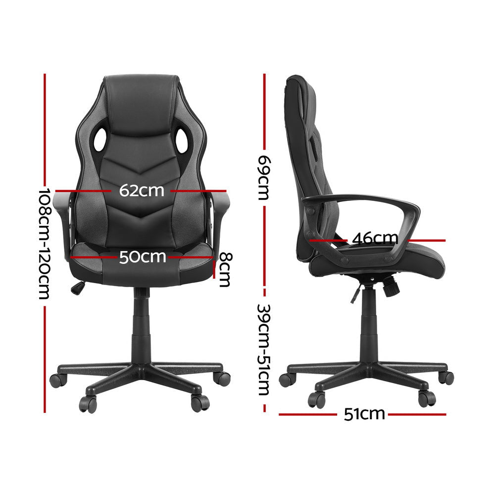 Artiss Gaming Office Chair Computer Chairs Grey Fast shipping On sale