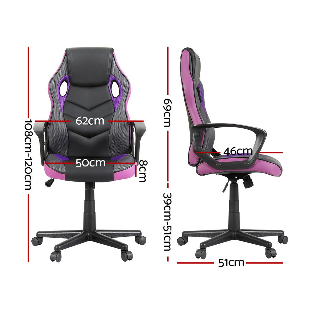 Artiss Gaming Office Chair Computer Chairs Purple Fast shipping On sale