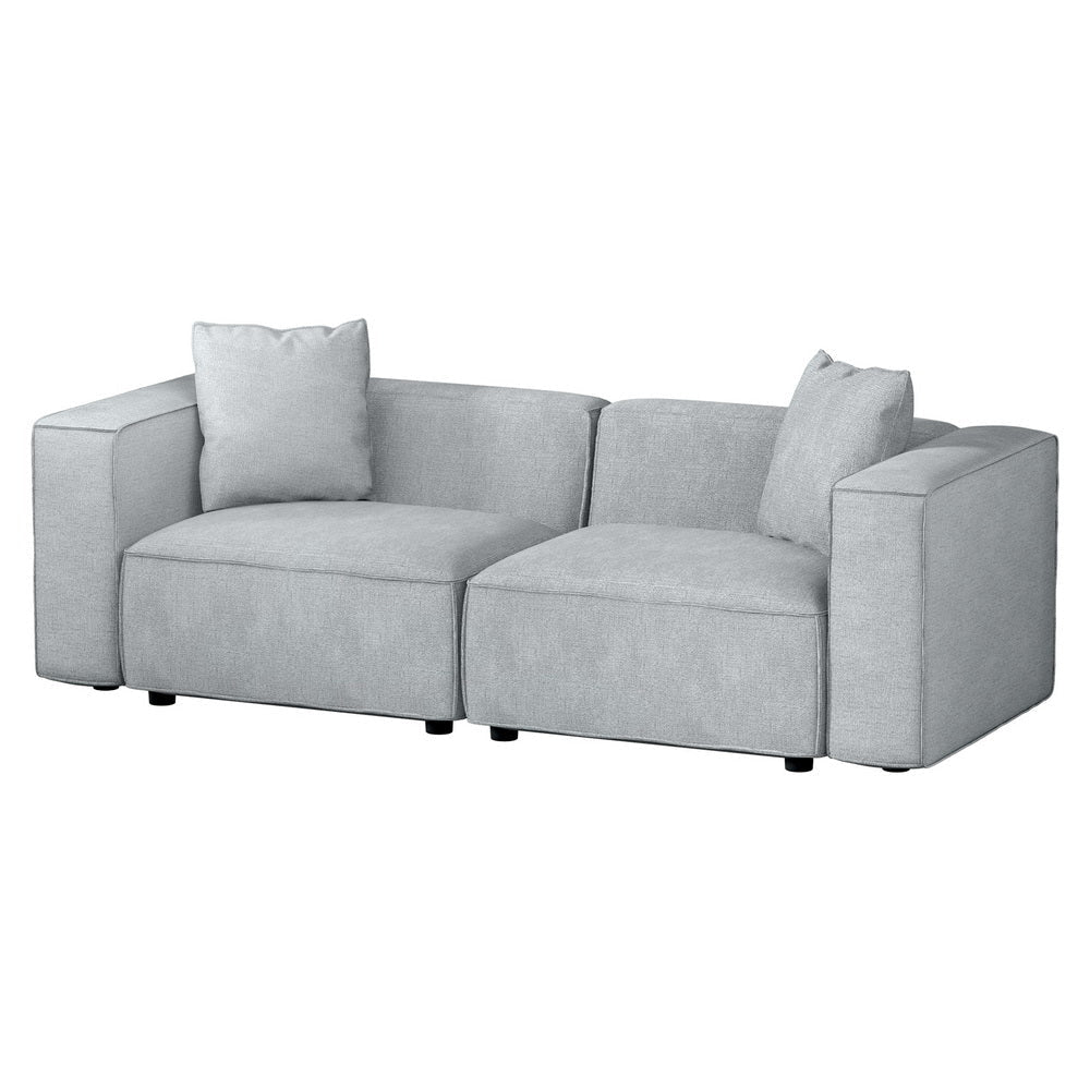 Artiss Modular Sofa Chaise Set 2-Seater Grey Fast shipping On sale