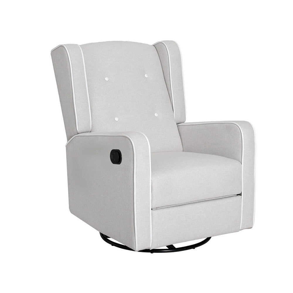 Artiss Recliner Armchair 360Â° Swivel Grey Fabric Lounge Chair Fast shipping On sale