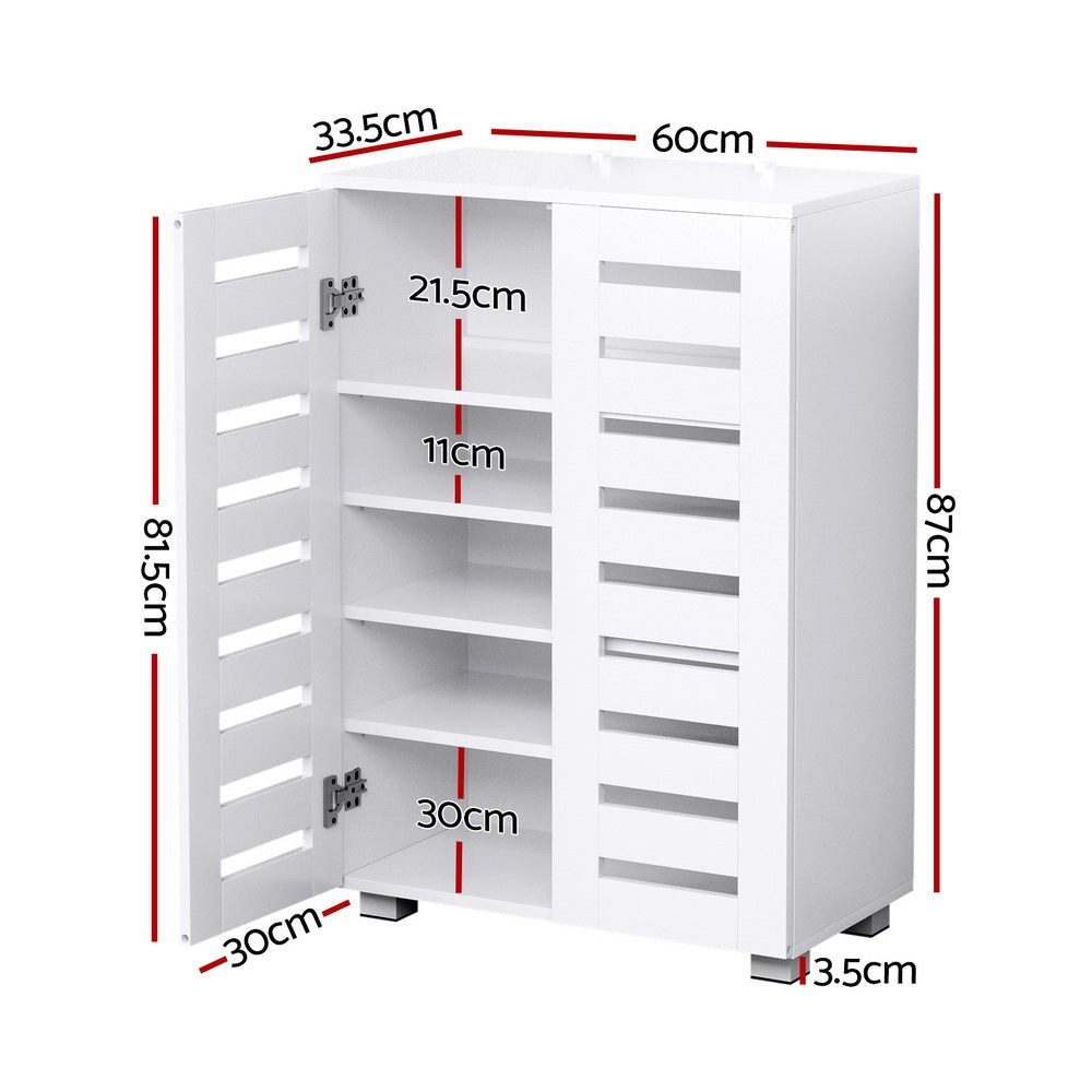 Artiss Shoe Cabinet 20 Pairs 5 - tier White Alster Fast shipping On sale