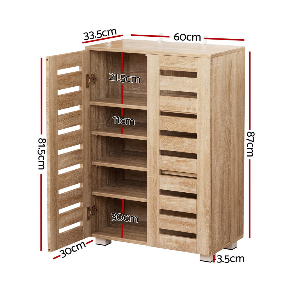 Artiss Shoe Cabinet 20 Pairs 5-tier Wood Alster Fast shipping On sale