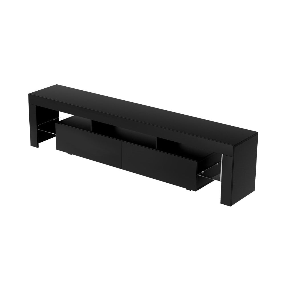 Artiss TV Cabinet Entertainment Unit Stand RGB LED Gloss Furniture 200cm Black Fast shipping On sale