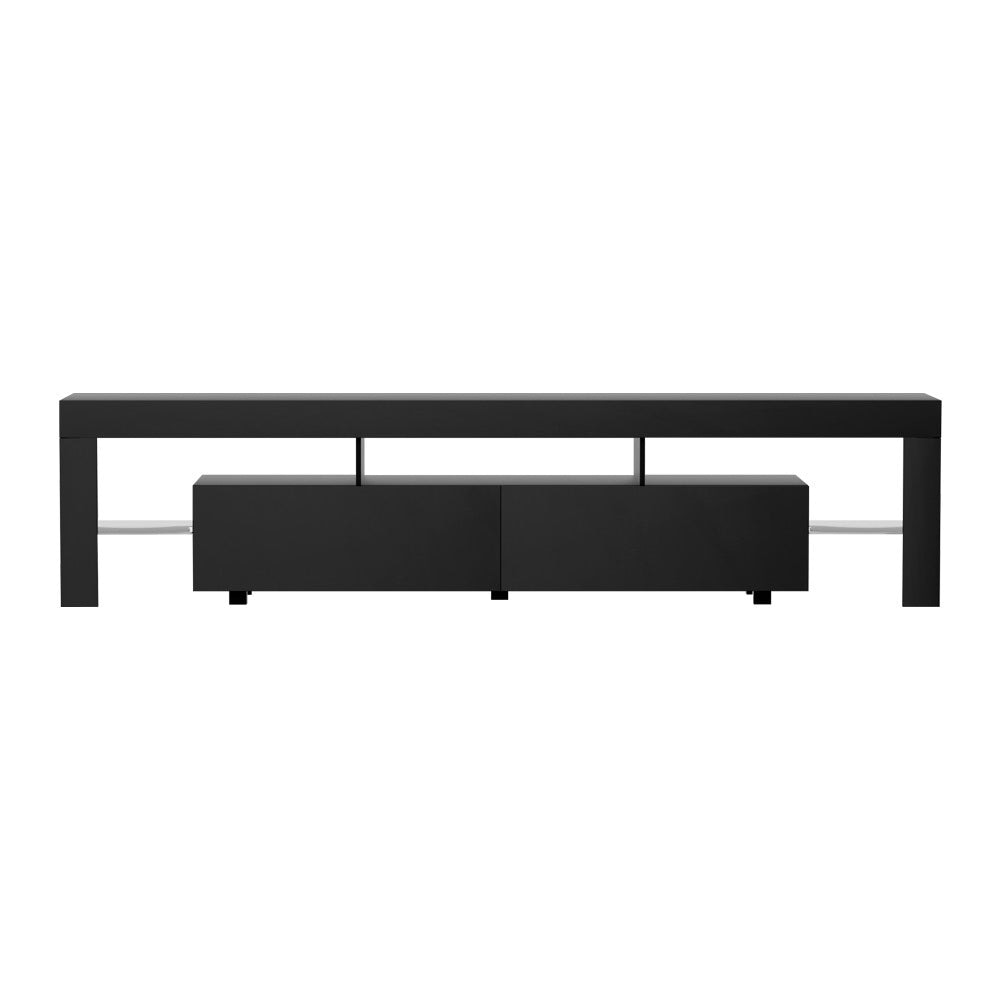 Artiss TV Cabinet Entertainment Unit Stand RGB LED Gloss Furniture 200cm Black Fast shipping On sale