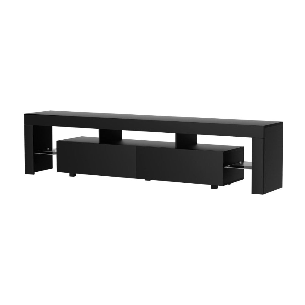 Artiss TV Cabinet Entertainment Unit Stand RGB LED Gloss Furniture 200cm Black Fast shipping On sale