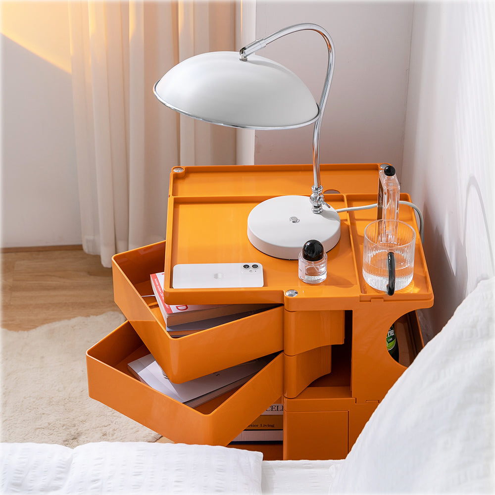 ArtissIn Bedside Table Side Tables Nightstand Organizer Replica Boby Trolley 3Tier Orange table Fast shipping On sale