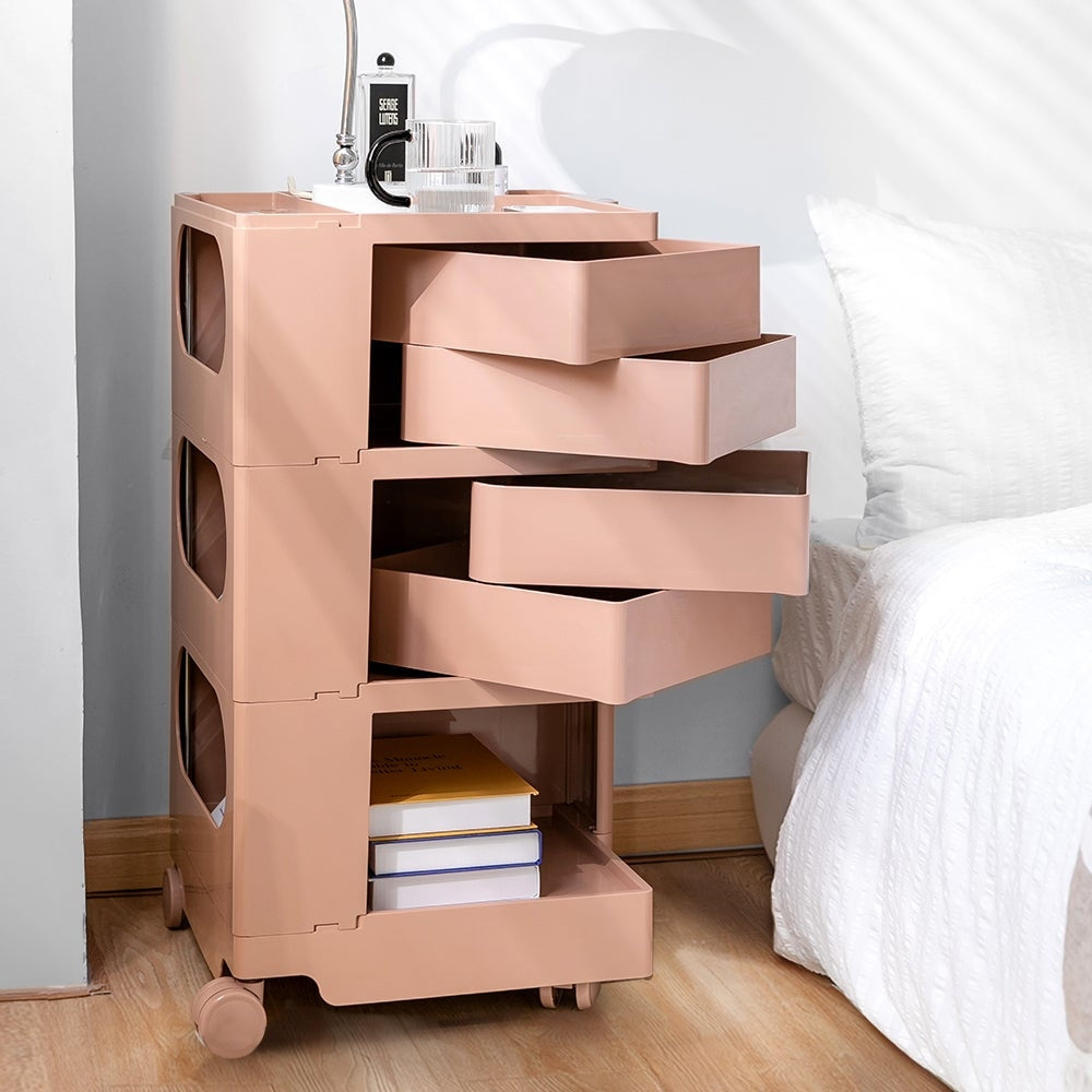 ArtissIn Bedside Table Side Tables Nightstand Organizer Replica Boby Trolley 5Tier Pink table Fast shipping On sale