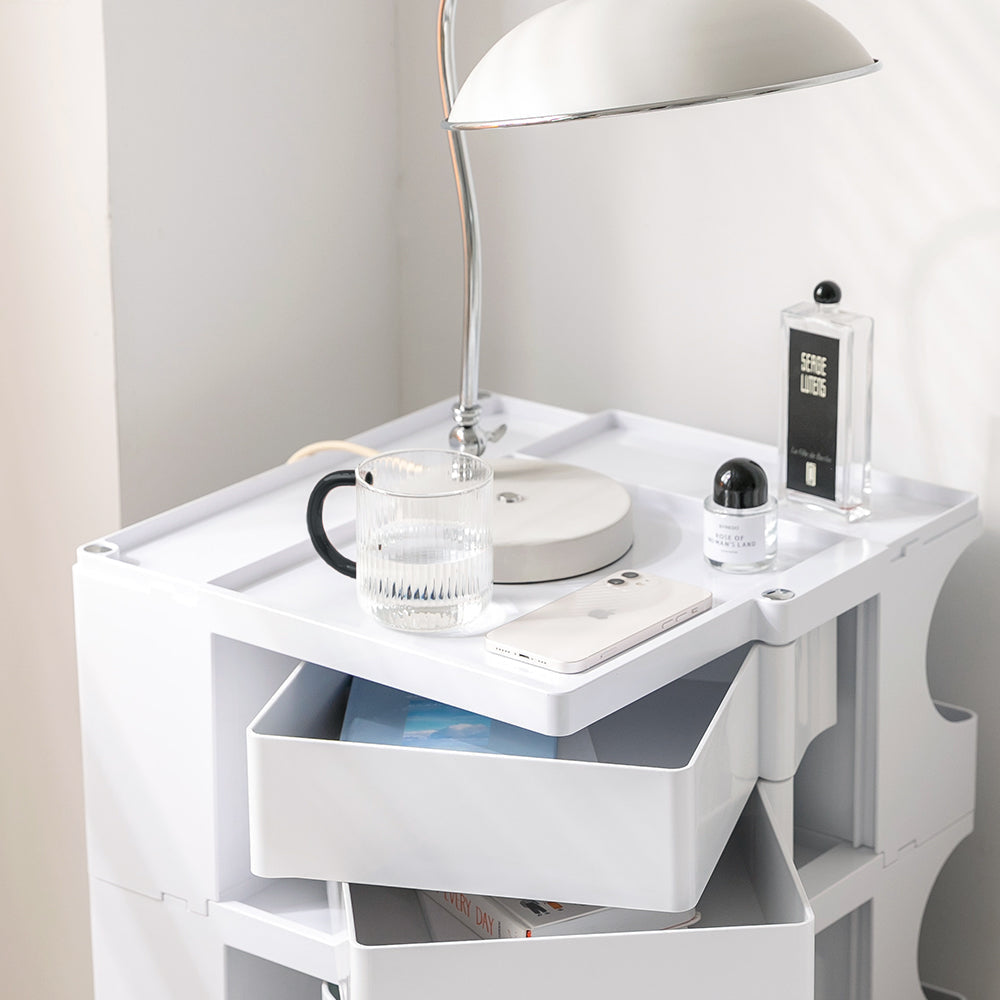 ArtissIn Bedside Table Side Tables Nightstand Organizer Replica Boby Trolley 5Tier White table Fast shipping On sale