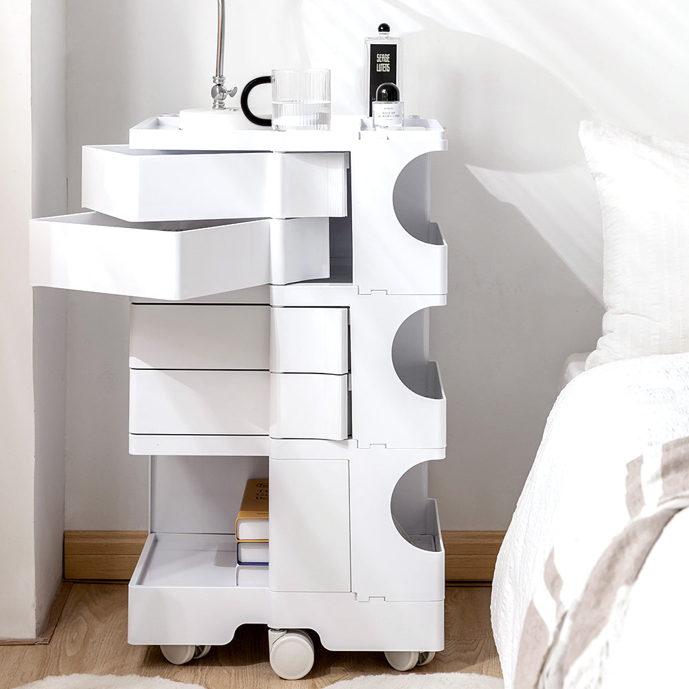 ArtissIn Bedside Table Side Tables Nightstand Organizer Replica Boby Trolley 5Tier White table Fast shipping On sale