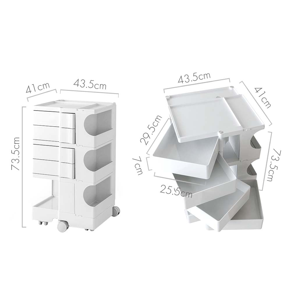 ArtissIn Bedside Table Side Tables Nightstand Organizer Replica Boby Trolley 5Tier White table Fast shipping On sale