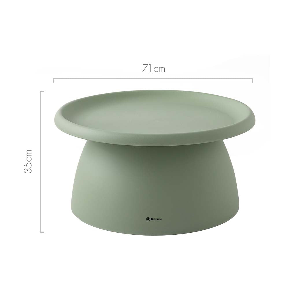 ArtissIn Coffee Table Mushroom Nordic Round Large Side 70CM Green Fast shipping On sale