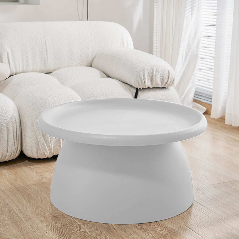 ArtissIn Coffee Table Mushroom Nordic Round Large Side 70CM White Fast shipping On sale