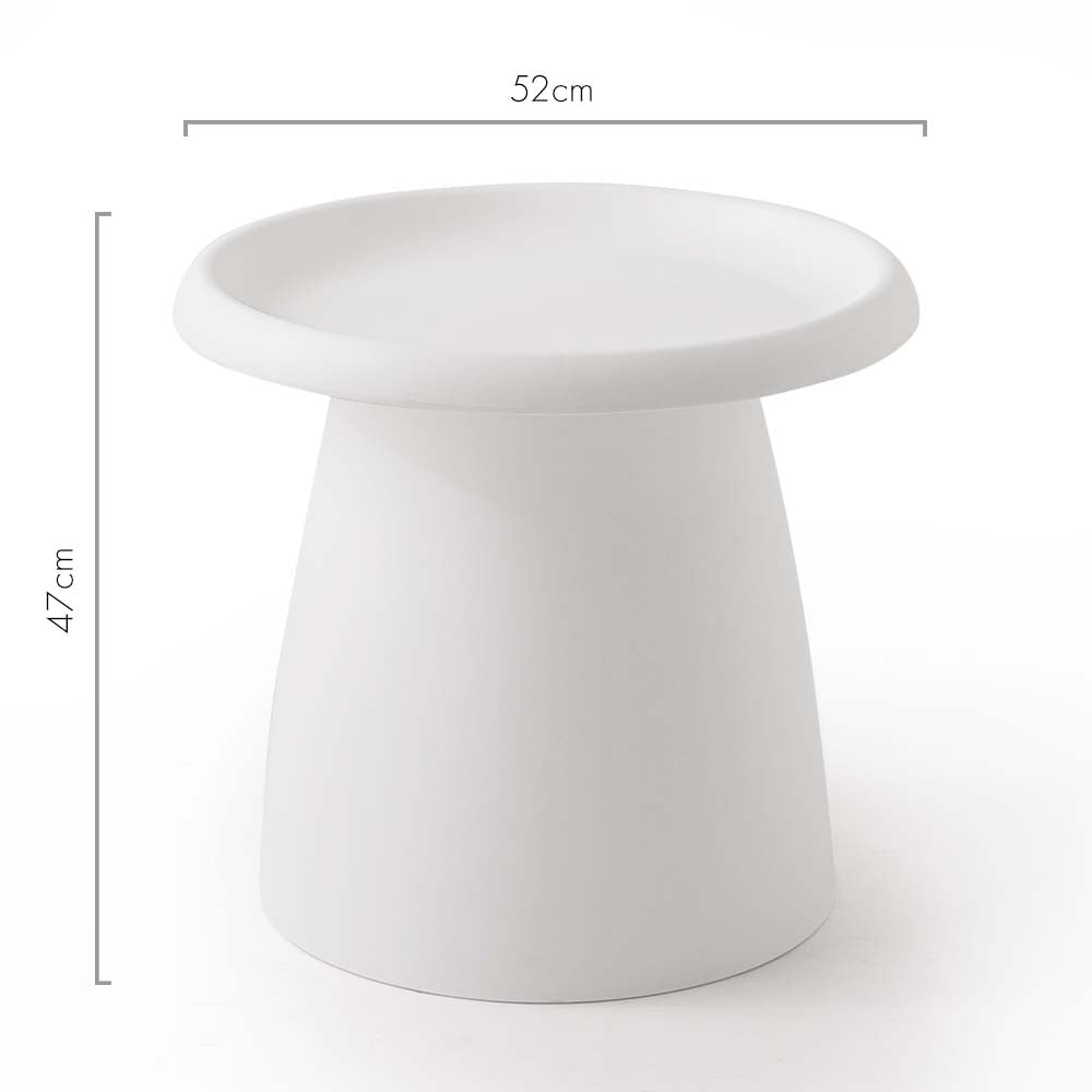 ArtissIn Coffee Table Mushroom Nordic Round Small Side 50CM White Fast shipping On sale