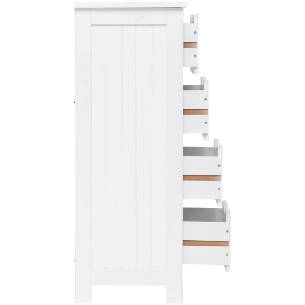Arven 4-Drawer Multipurpose Bathroom Storage Cabinet Talboy - White Fast shipping On sale