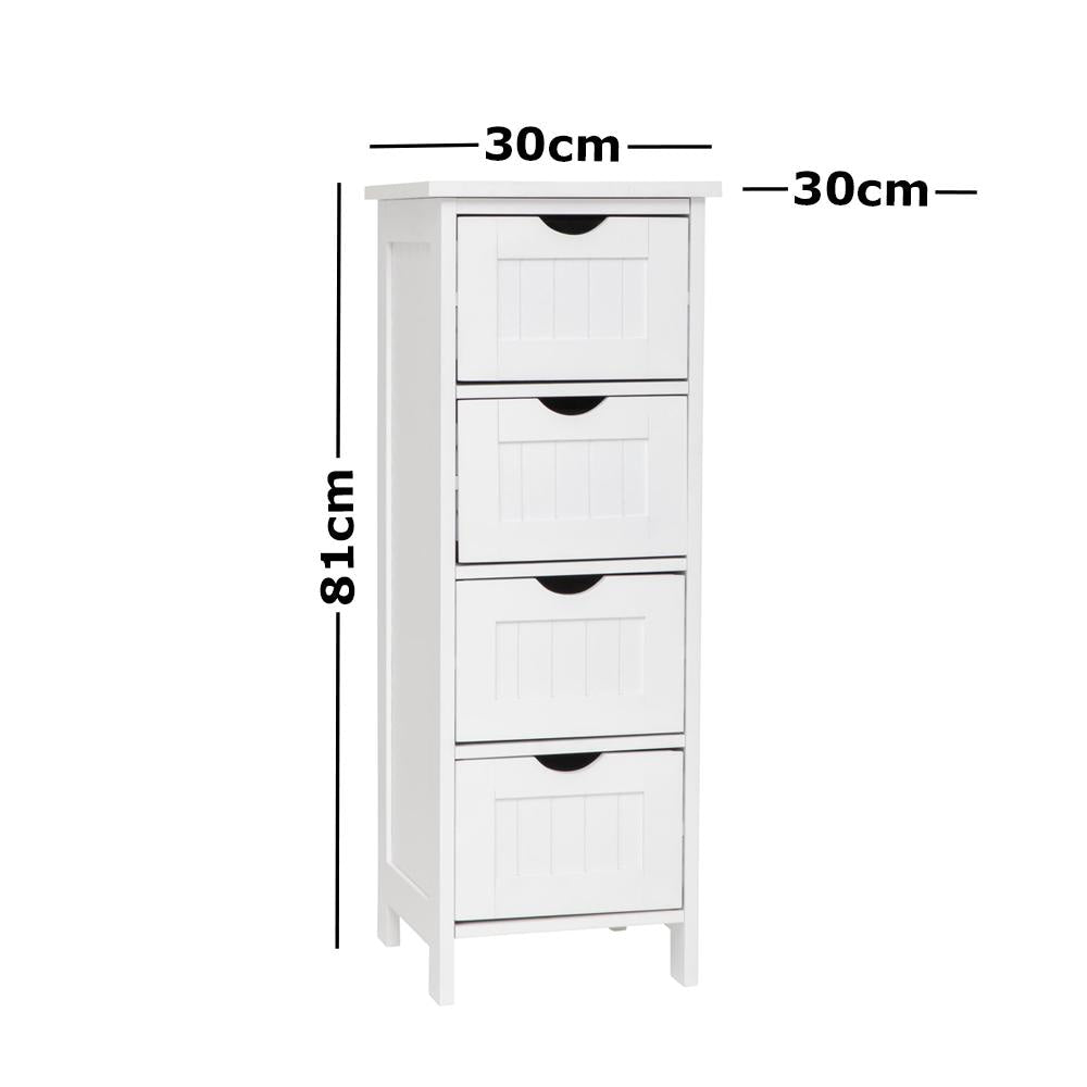 Arven 4-Drawer Multipurpose Bathroom Storage Cabinet Talboy - White Fast shipping On sale