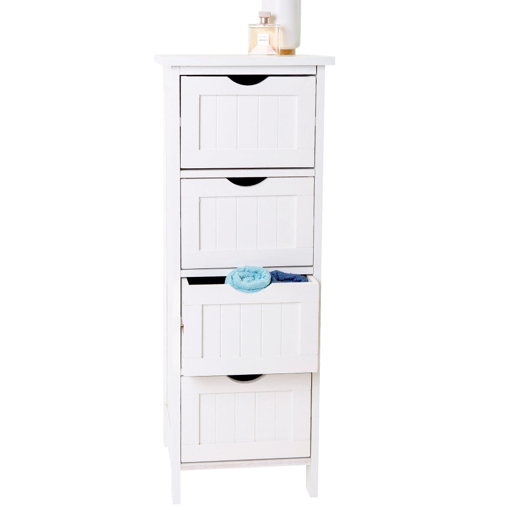 Arven 4-Drawer Multipurpose Bathroom Storage Cabinet Talboy - White Fast shipping On sale