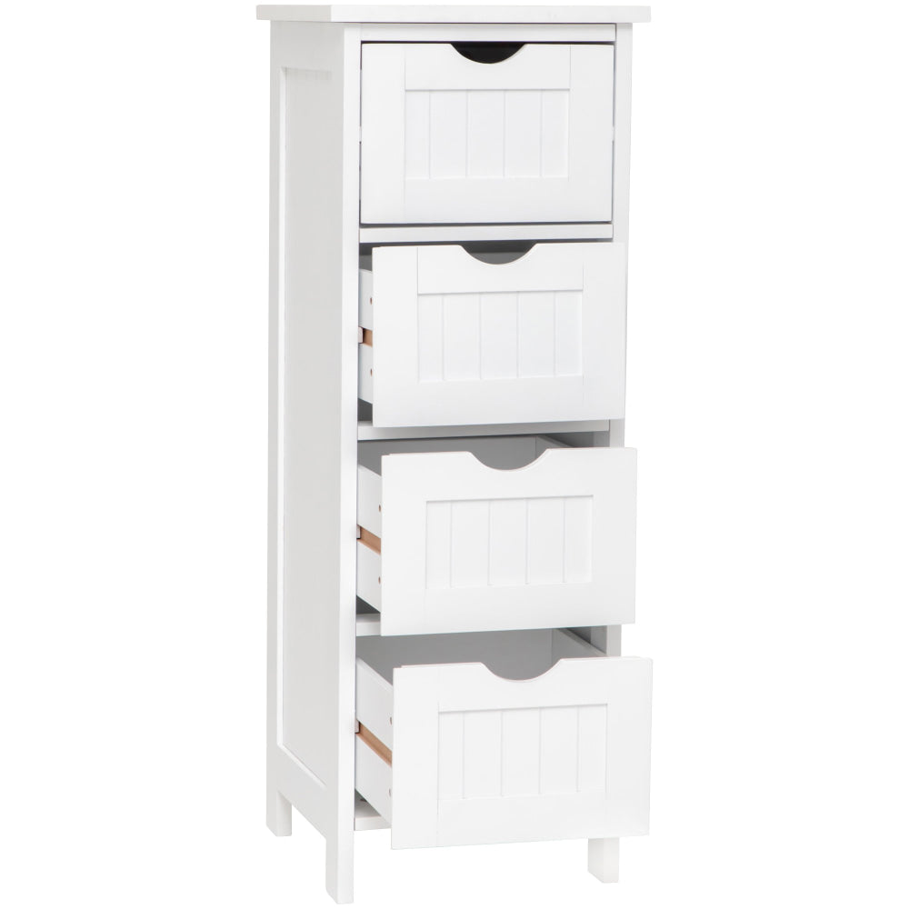 Arven 4-Drawer Multipurpose Bathroom Storage Cabinet Talboy - White Fast shipping On sale