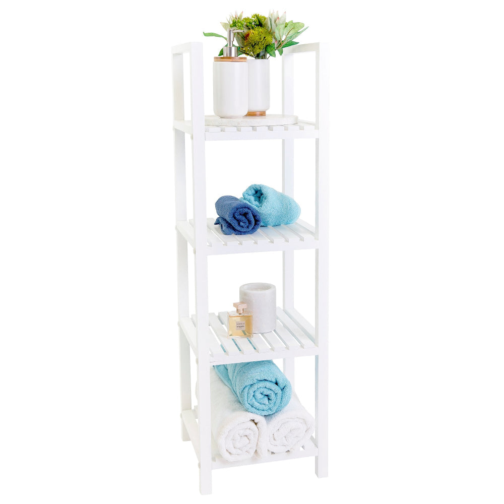 Arven 4-Tier Bathroom Multipurpose Display Storage Shelf - White Cabinet Fast shipping On sale