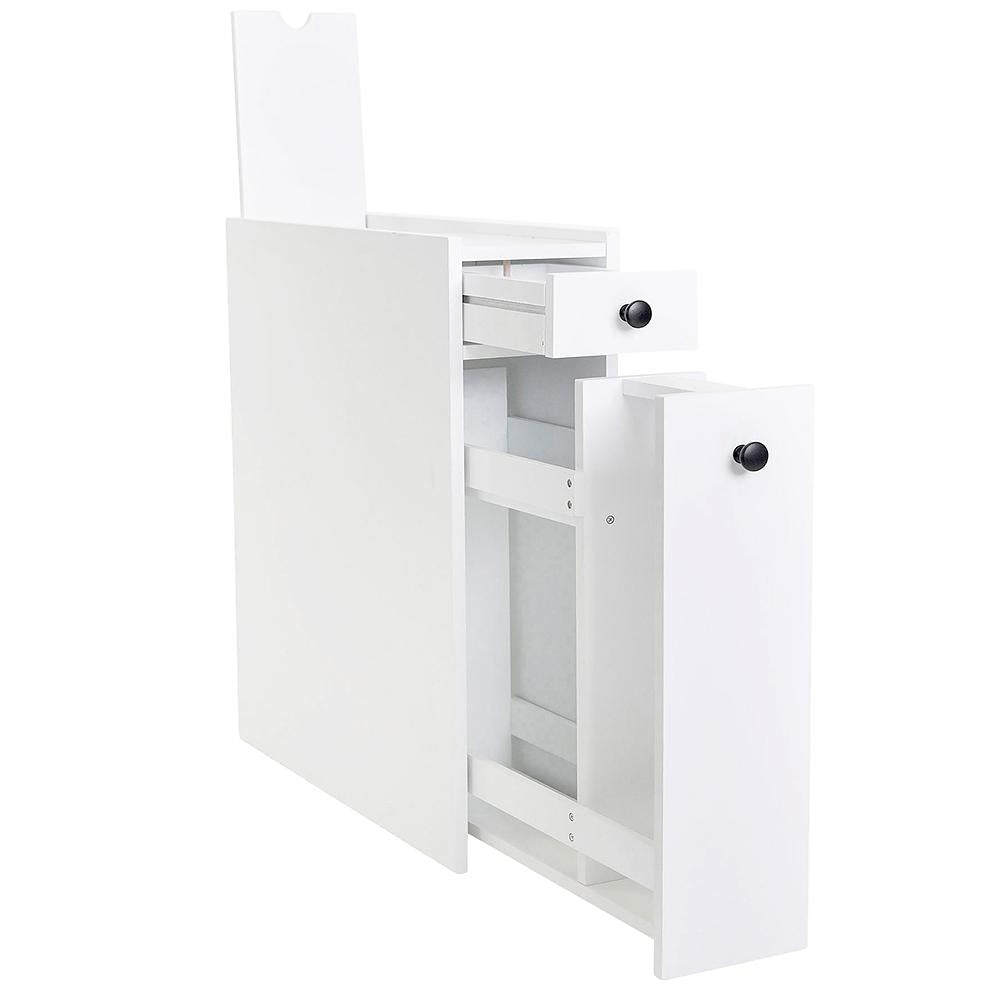 Arven Bathroom Utility Cabinet Slim Pull-Out Storage - White Fast shipping On sale
