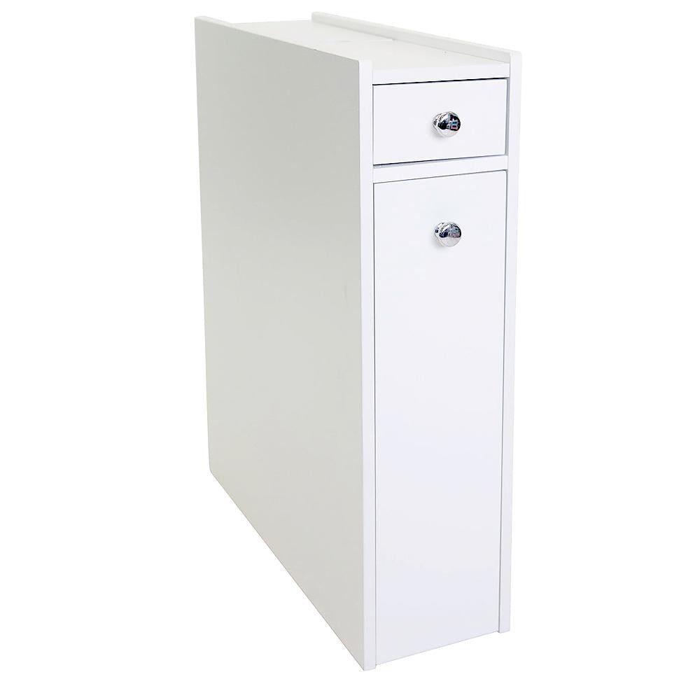 Arven Bathroom Utility Cabinet Slim Pull-Out Storage - White Fast shipping On sale