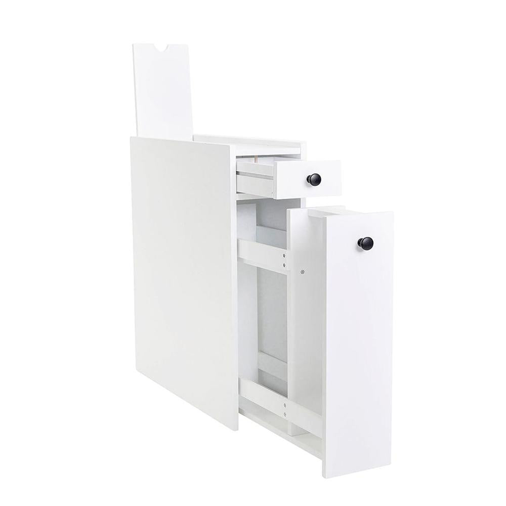 Arven Bathroom Utility Cabinet Slim Pull-Out Storage - White Fast shipping On sale