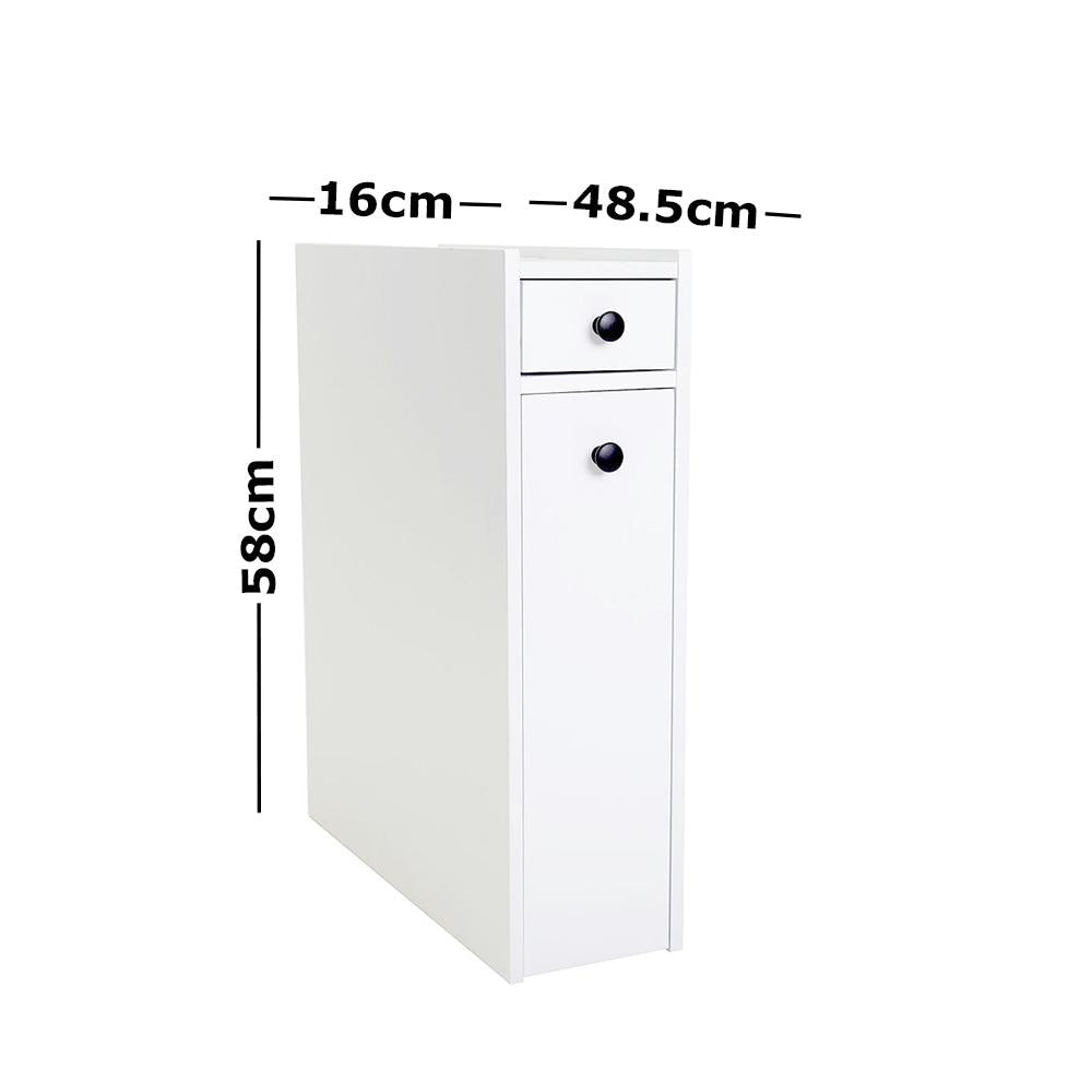 Arven Bathroom Utility Cabinet Slim Pull-Out Storage - White Fast shipping On sale