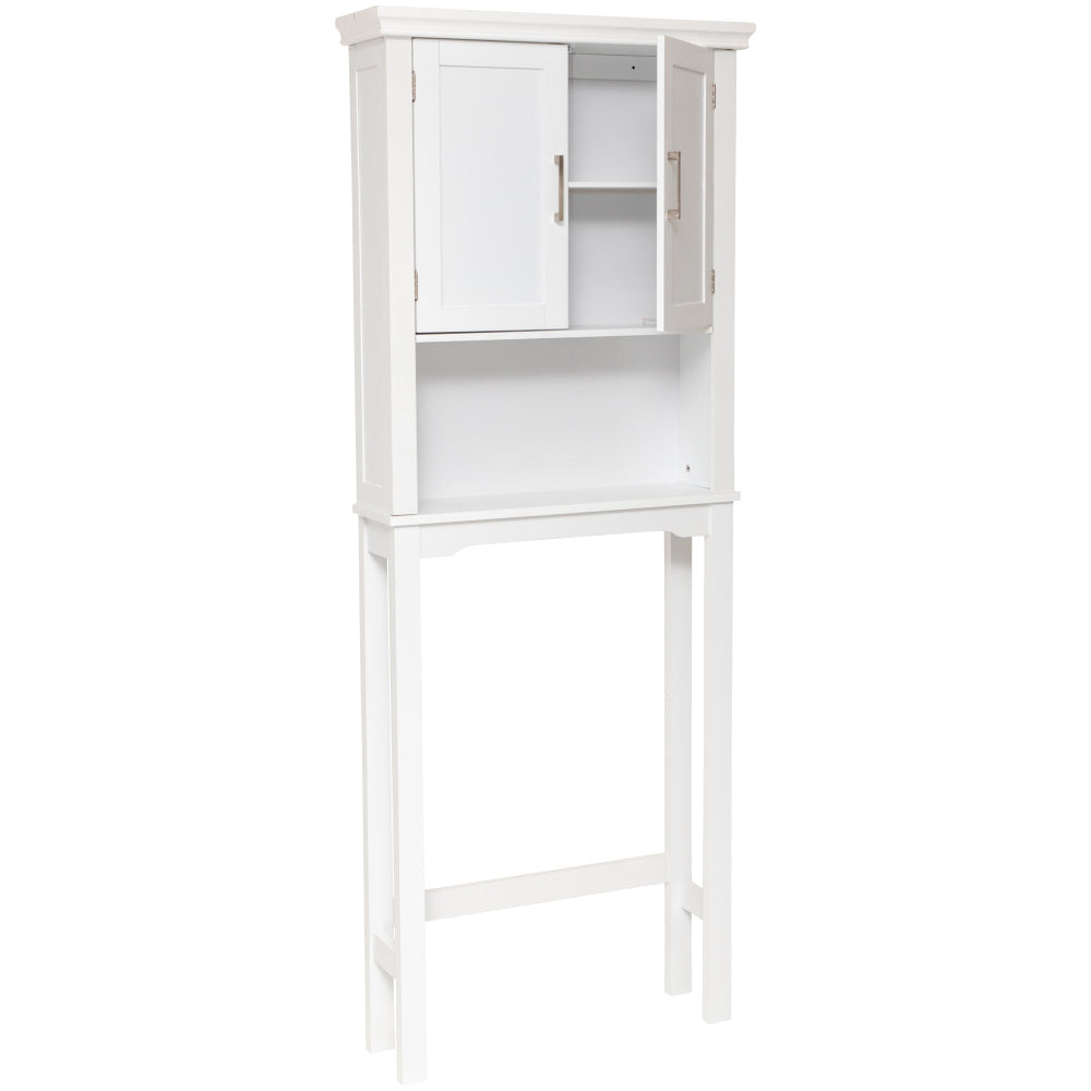 Arven Classic Style Over The Toilet High Rack Storage Cabinet - White Bathroom Fast shipping On sale