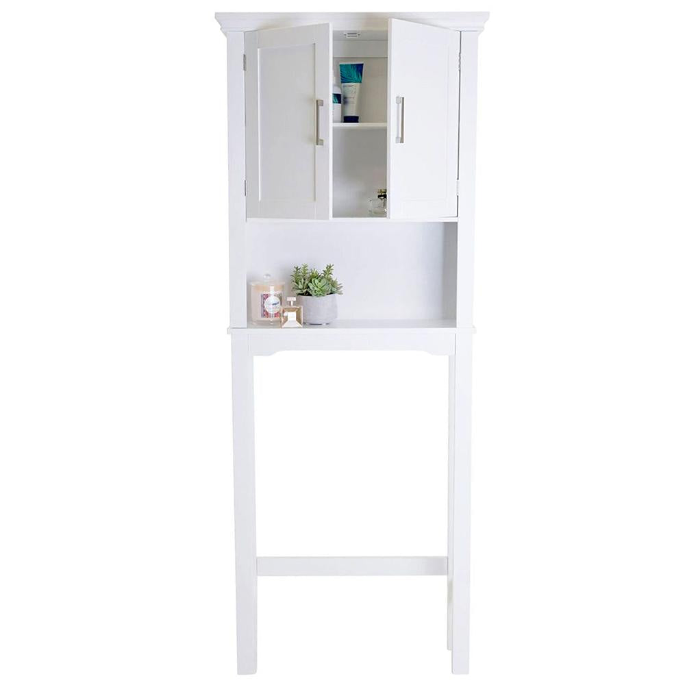 Arven Classic Style Over The Toilet High Rack Storage Cabinet - White Bathroom Fast shipping On sale