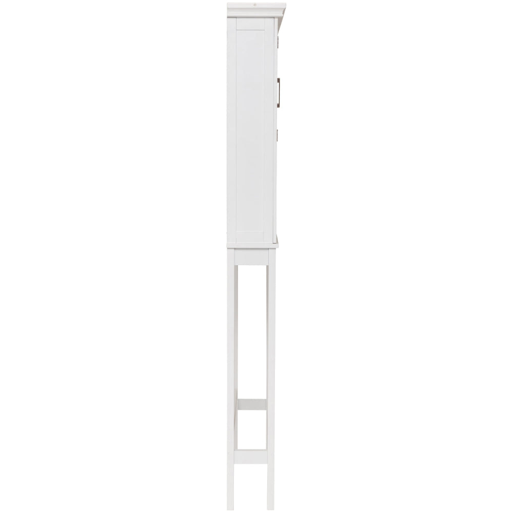 Arven Classic Style Over The Toilet High Rack Storage Cabinet - White Bathroom Fast shipping On sale