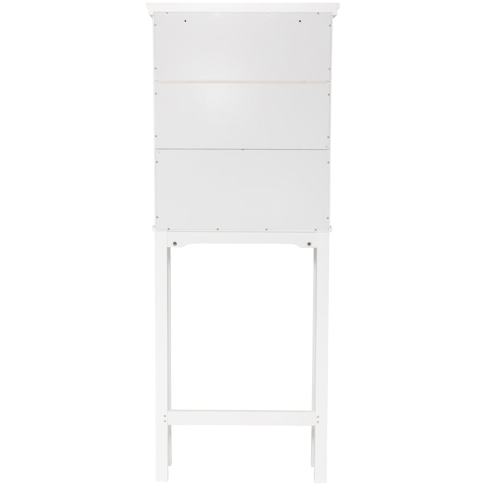 Arven Classic Style Over The Toilet High Rack Storage Cabinet - White Bathroom Fast shipping On sale