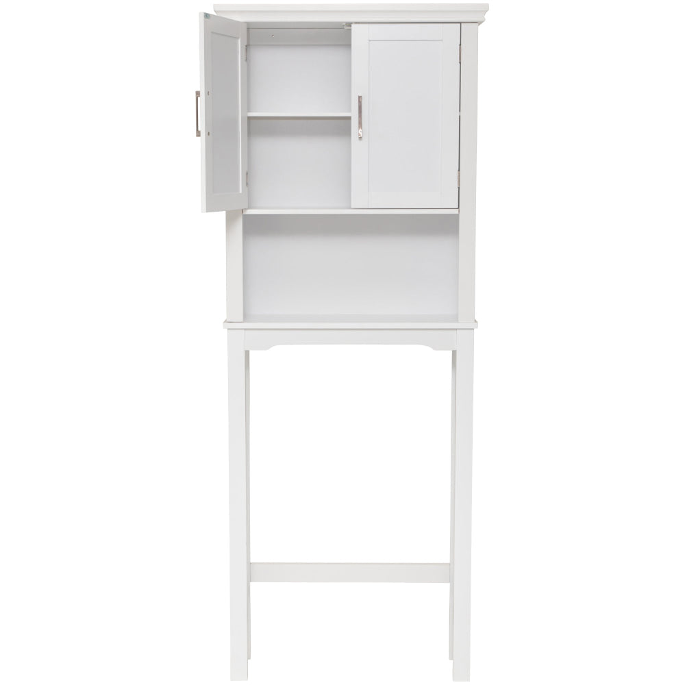 Arven Classic Style Over The Toilet High Rack Storage Cabinet - White Bathroom Fast shipping On sale