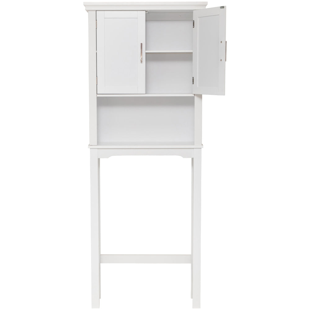 Arven Classic Style Over The Toilet High Rack Storage Cabinet - White Bathroom Fast shipping On sale