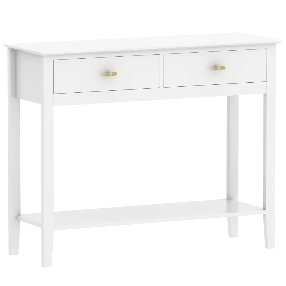 Arven Modern Wooden Hallway Console Hall Table 2-Drawers White Fast shipping On sale