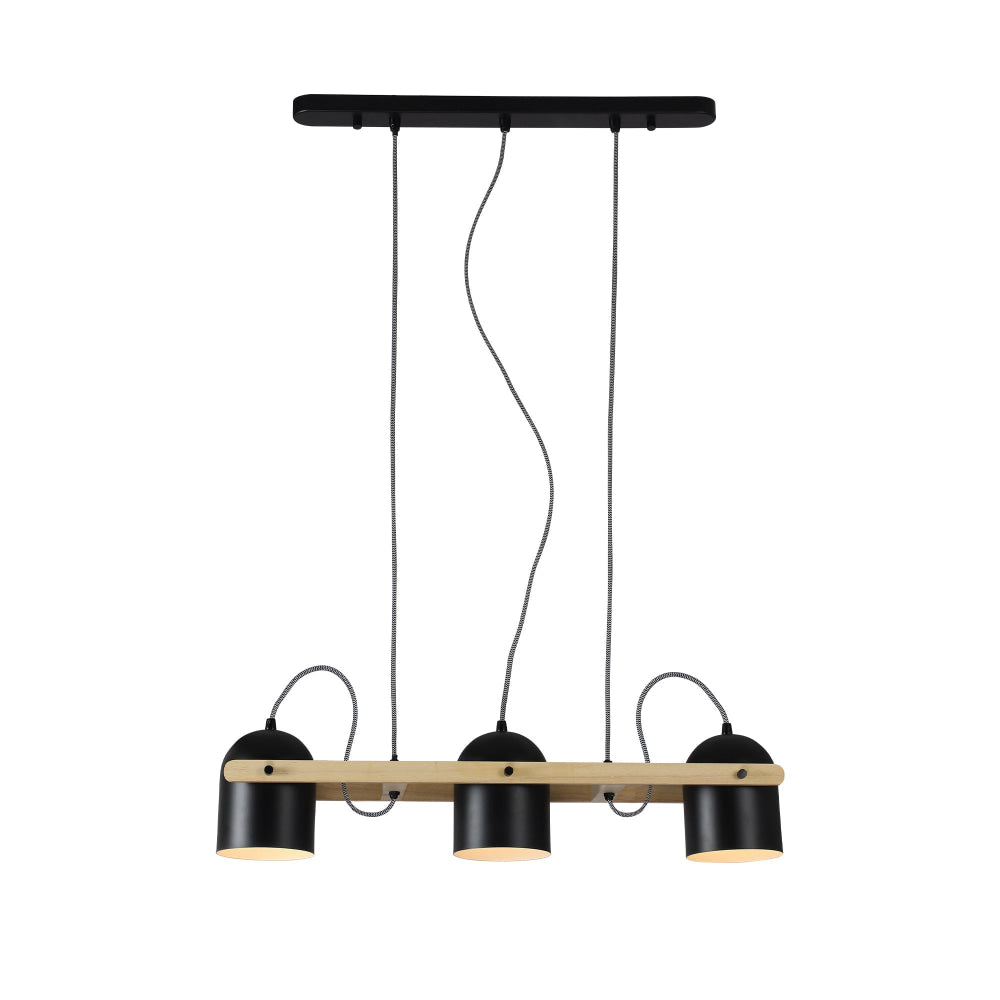 Auden Industrial 3-Lights Hanging Pendant Light Lamp Metal Shade Black Fast shipping On sale