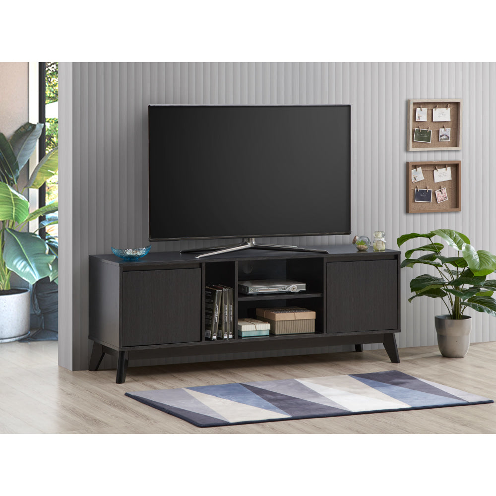 Audrew Lowline TV Stand Entertainment Unit 150cm W/ 2-Doors Black Fast shipping On sale