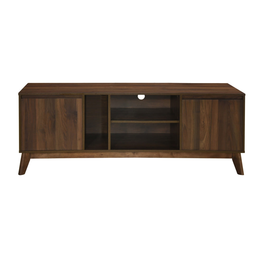 Audrew Lowline TV Stand Entertainment Unit 150cm W/ 2-Doors Walnut Fast shipping On sale