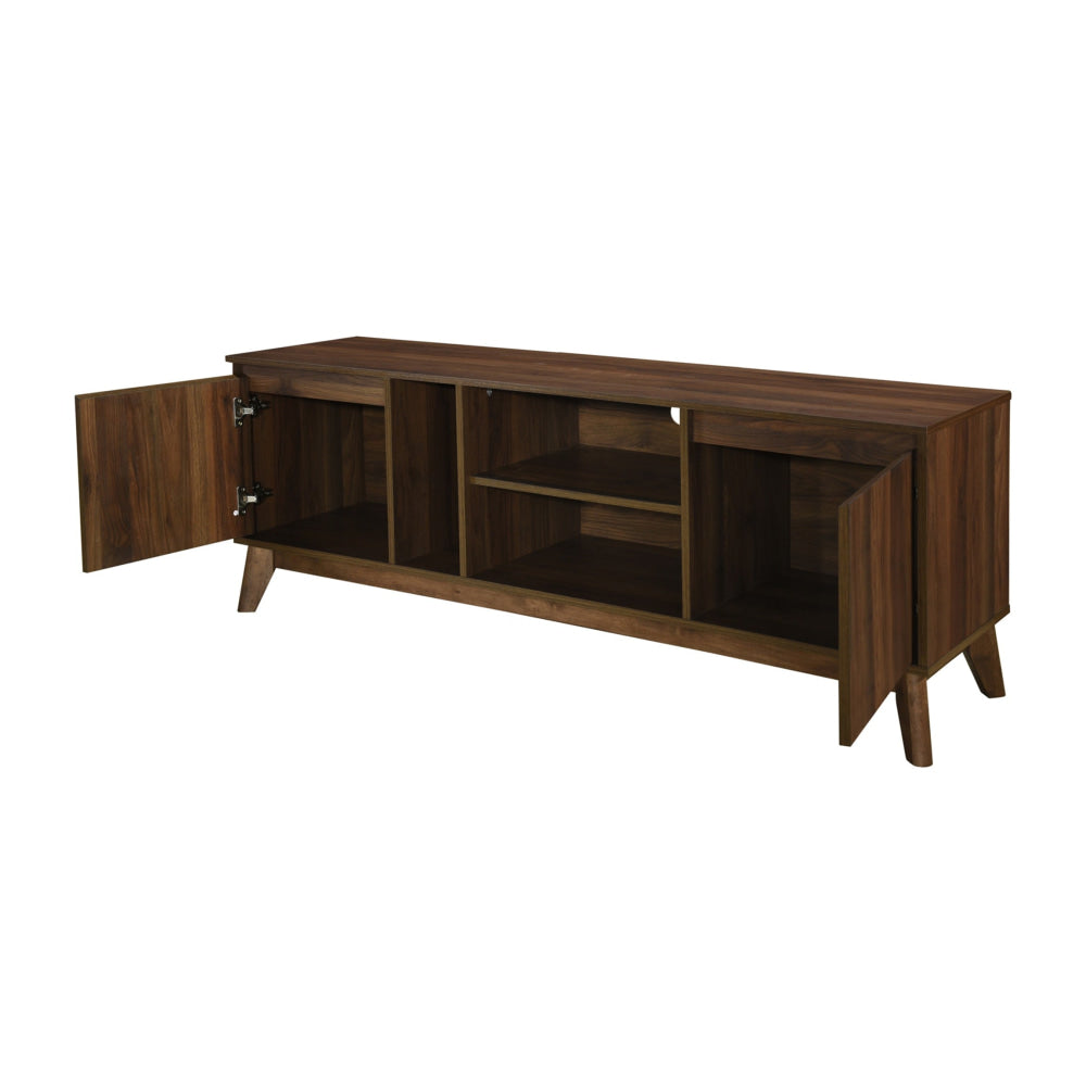 Audrew Lowline TV Stand Entertainment Unit 150cm W/ 2-Doors Walnut Fast shipping On sale