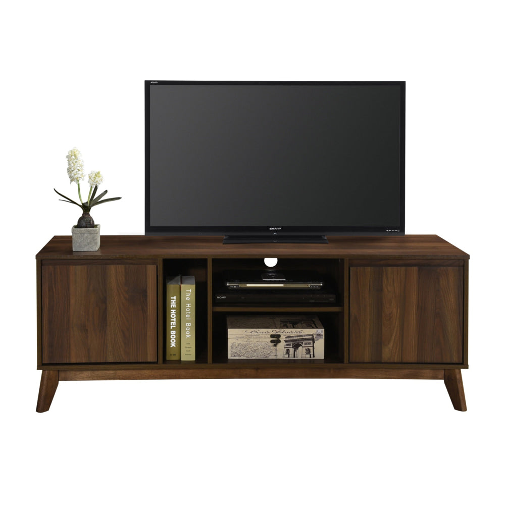 Audrew Lowline TV Stand Entertainment Unit 150cm W/ 2-Doors Walnut Fast shipping On sale